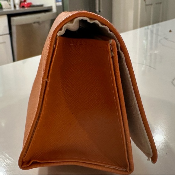Tory Burch Orange Leather glasses case - Picture 8 of 10